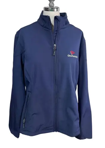 Core 365 by North End Logic Navy Softshell Jacket One America Logo Women's L Blue Size L