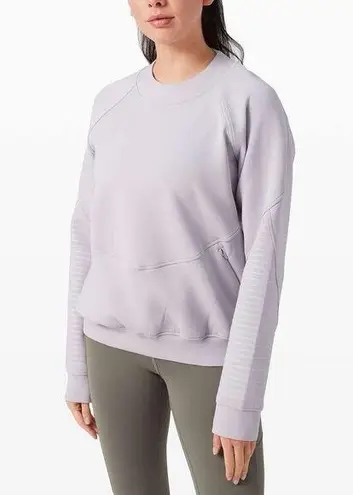Lululemon City Sweat Crew Spacer Iced Iris Purple Sweatshirt Crewneck 6 Scuba