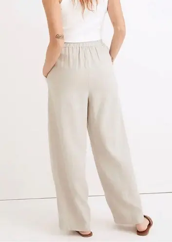 Madewell  | breezewoven pull on high rise straight pants linen blend