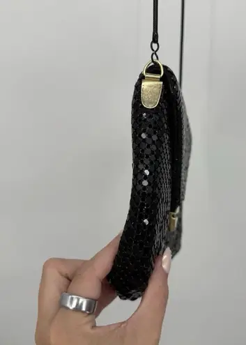Vintage Black Mesh Metal Crossbody Purse Evening Formal