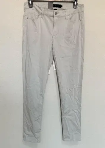 Calvin Klein Jeans Midrise Skinny Sateen Soft Pants Light Gray Captivate Size 12