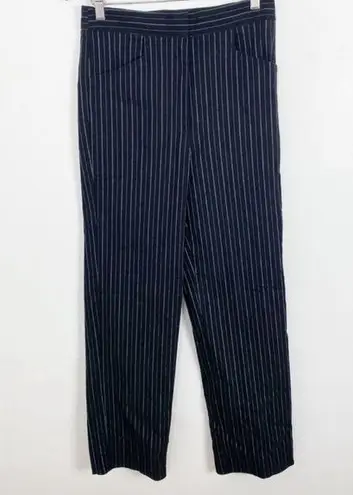 Topshop  Black & White Striped Straight Leg Trouser Dress Pants Size 6 NEW Formal