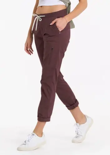 Vuori  Women’s Ripstop DuraTerra Chestnut Brown Drawstring Pants Small