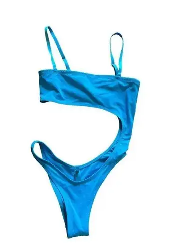 SKIMS Strapless Monokini Swimsuit Turquoise Blue Size Small
