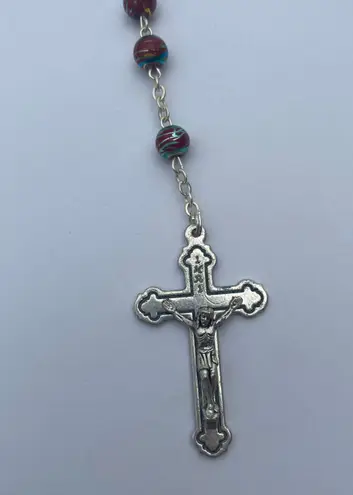 Rosary Red Multicolored Religious Catholic Prayers