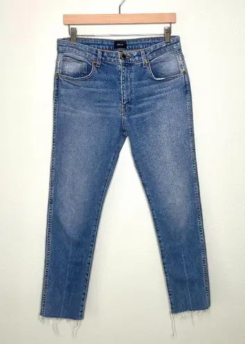 KHAITE Alissa High-Rise Straight-Leg Denim in Blue Size 27