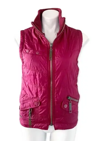 Vanity Red Puffer Vest Zip