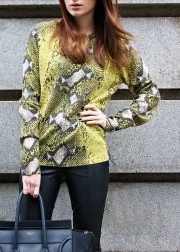 Equipment - Sloane Python Print Cashmere Sweater