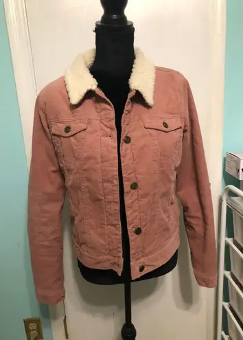 Los Angeles Pink Sherpa Jacket Size L