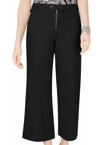 INC International Concept Womens Size 10 Black Wide Leg Pants Zipper NWT Career