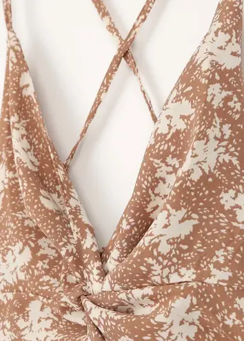 Lulus Brown Floral Maxi Dress