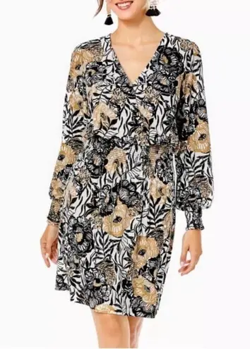 Lilly Pulitzer  Talley Long Sleeve Dress NWT Size XL in Onyx Peony Part - Image 2
