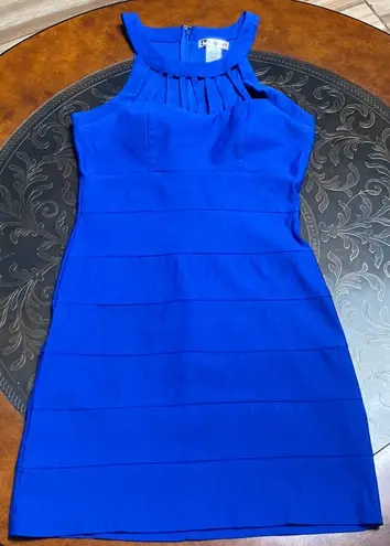 Body Central Bandage Cobalt Blue Cocktail Dress Size 11