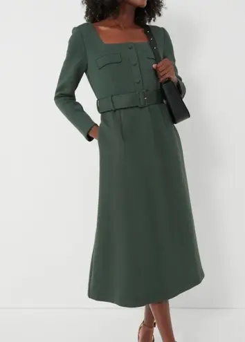 Tuckernuck Elle Long Sleeve Midi Knit Dress Forest Green Medium