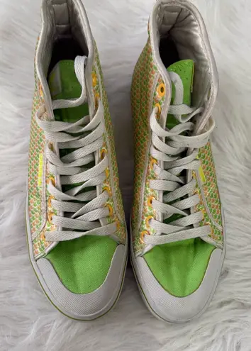 Adidas  Green and Yellow High-Top Women's Sneakers