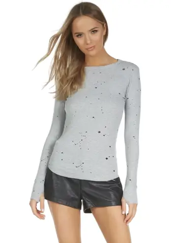 Michael Lauren Micheal Lauren Tee Women’s XS Black Mathis Long Sleeve Fitted Top W- Thumbhole