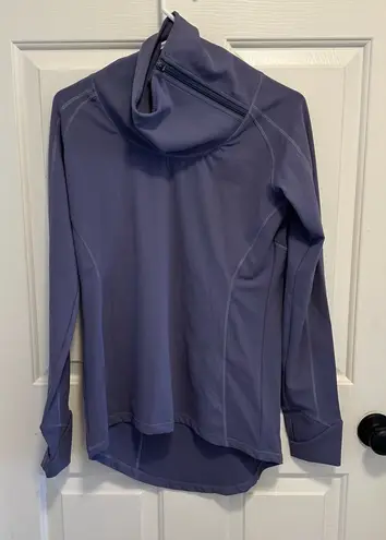 P'tula Pullover Sweatshirt Asymmetrical Zipper Activewear Size Medium Blue - Image 1