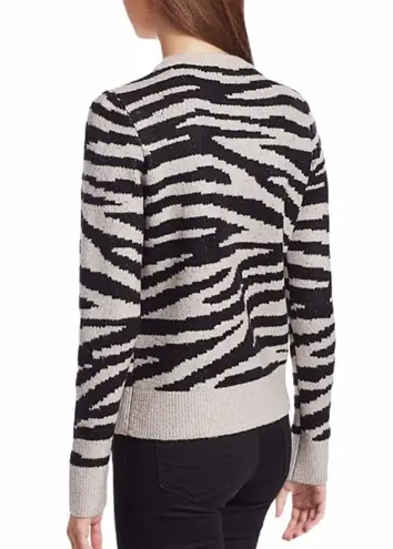 Design History zebra jacquard sweater size M