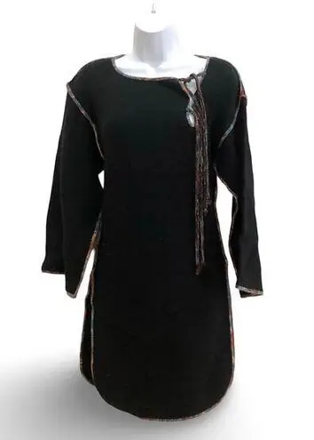 Cuddle Knit Tunic Sweater Black Size M