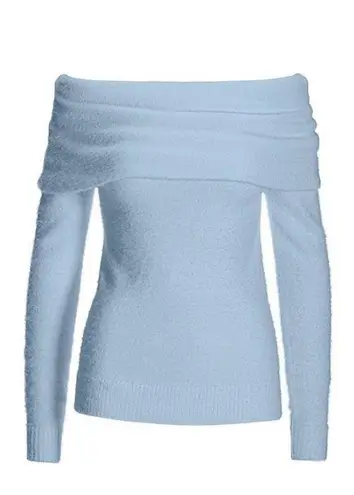 Boston Proper NWT Baby Blue Plush Slouchy Long Sleeve Sweater