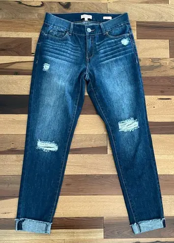 Juicy Couture  | women’s distressed cuffed skinny ankle jeans. Size: 4