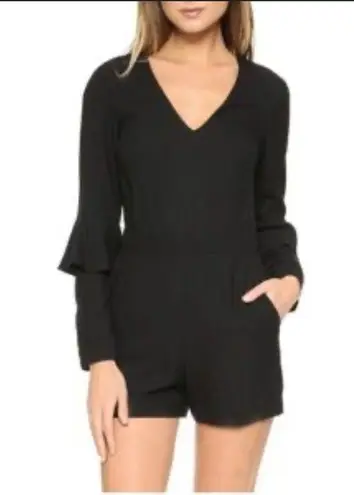 Club Monaco BODENA BLACK VNECK ROMPER 2