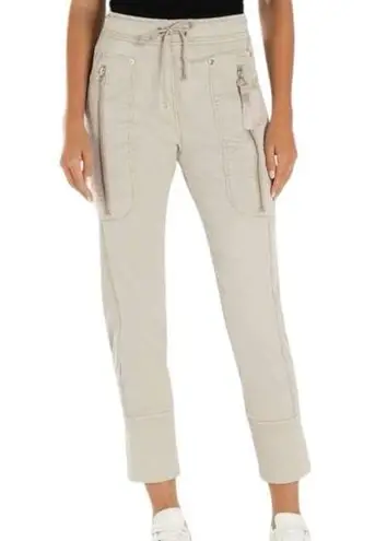 Mac Jeans Future Concept 2.08 Casual Canvas Utility Cropped Khaki Pants Sz 32 Tan