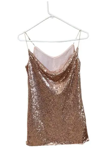 NBD  x REVOLVE Tessellate Mini Dress Rose Gold Sequin Size XS