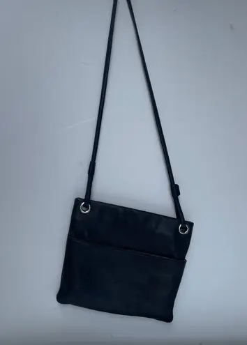 Margot Kari Mini Square Crossbody in Soft Black Leather Minimalist Classic
