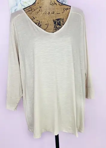 New Directions Curvy Slub Knit V