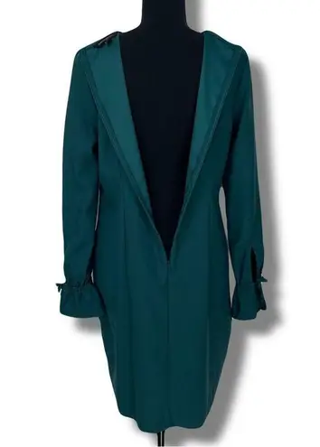 Banana Republic Long Sleeve Shift Dress with Tie Sleeve Cuffs Green Size 8