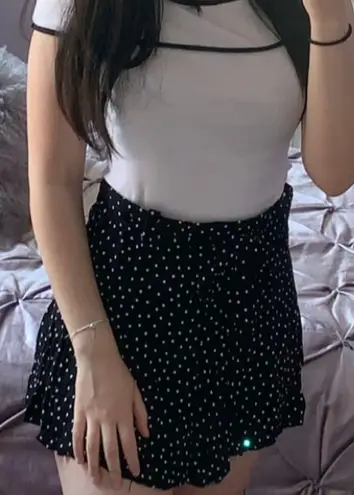 Polka dot mini skirt zara sales