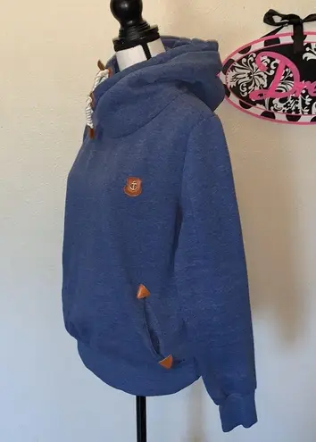 Zanzea Collection blue anchor nautical hoodie sweatshirt