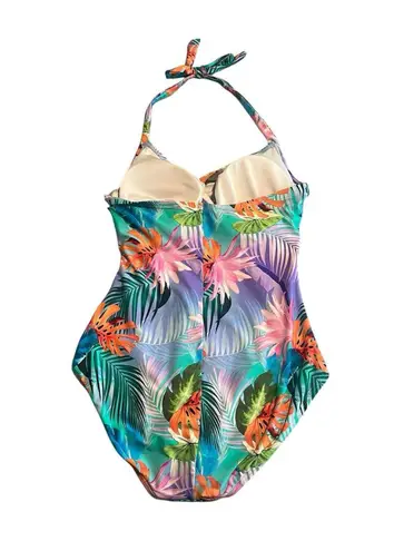 Carmen Marc Valvo Boston Proper + One Pice Swim Suit Womens Size 14 Tropical NWT