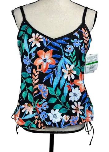 24th & Ocean Large Seaside Blouson Tankini Swim Top V