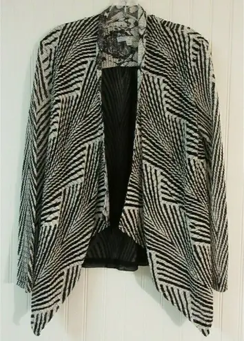 Alberto Makali black & white wrap top medium