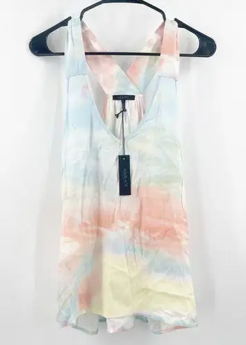 Bobi BLACK Los Angeles Tank Top Size Medium Watercolor Tie Dye Pastel NWT