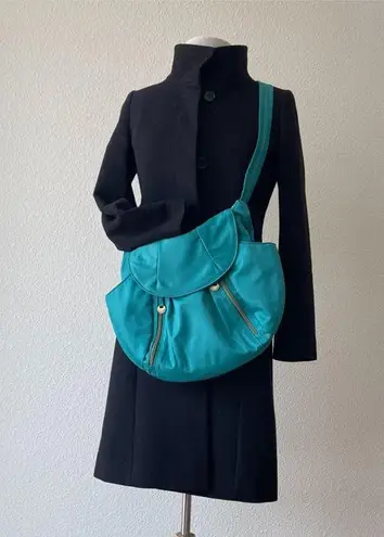 Travelon Anti-theft Purse Hobo Zip Teal Crossbody Shoulder Travel Bag