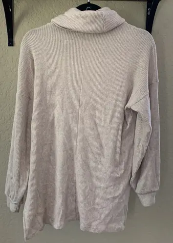 Staccato Boutique Oatmeal cowl neck waffle sweater