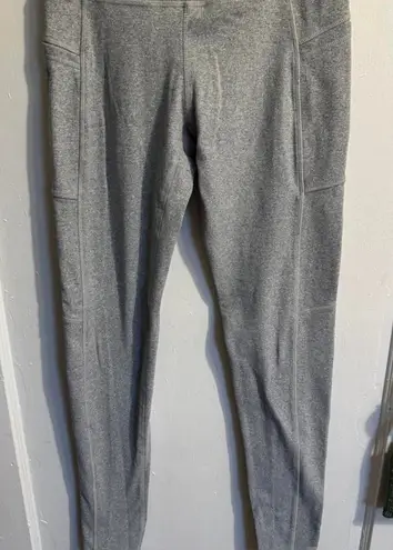 Koral Activewear Grey Heathered Leggings Pockets Women's Size M
