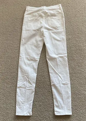 Calzedonia High Rise White Straight Leg Pants Size Small Like New Italian