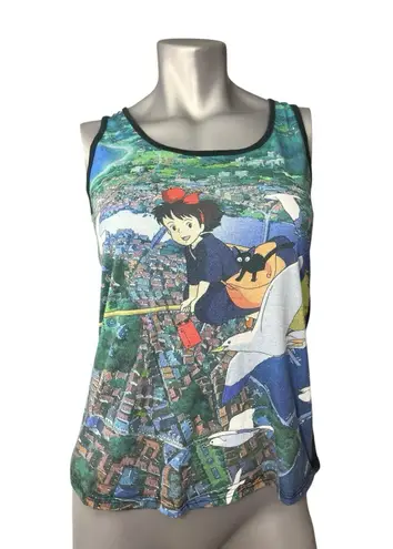 Kiki's Delivery Service Studio Ghibli Tombo Tank Top Medium Black Multicolor