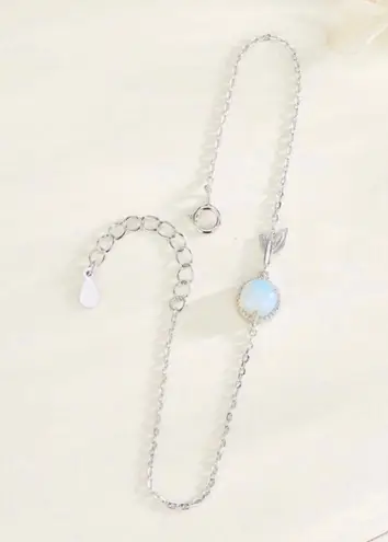 925 Sterling Silver Moonstone Charm Bracelet for Women