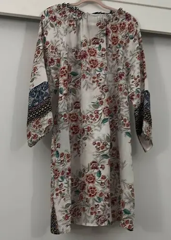 Johnny Was Aztec Myriah 100% Silk Mini Dress Women's Sz S