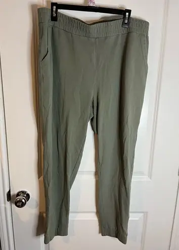 32 Degrees Heat 32 Degrees Cool Unisex Sz XL Sage Green Jogger Sweatpants Ruched Waistband Comfy