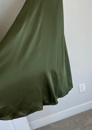 Galina Signature Olive Green Midi Dress Size 6