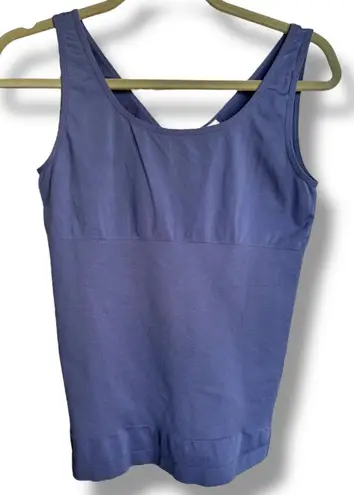 Yummie Womens Shapewear Tank Top Slate Blue Holds in Tummy 1X 2X Blue