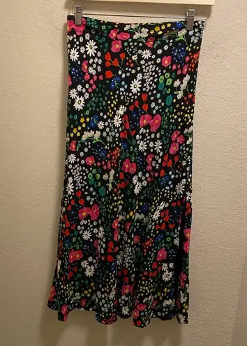 The Kooples Multicolor Floral Printed Midi Skirt Size 1 (Small)