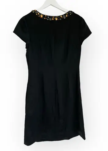 Boden USA Boden 100% Silk Women’s Jewel Neck Shift Dress in Black Size 8