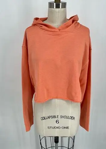 Nike  Mama Pullover Hoodie Sz M Coral Pink Cropped Long Sleeve Hood Relaxed